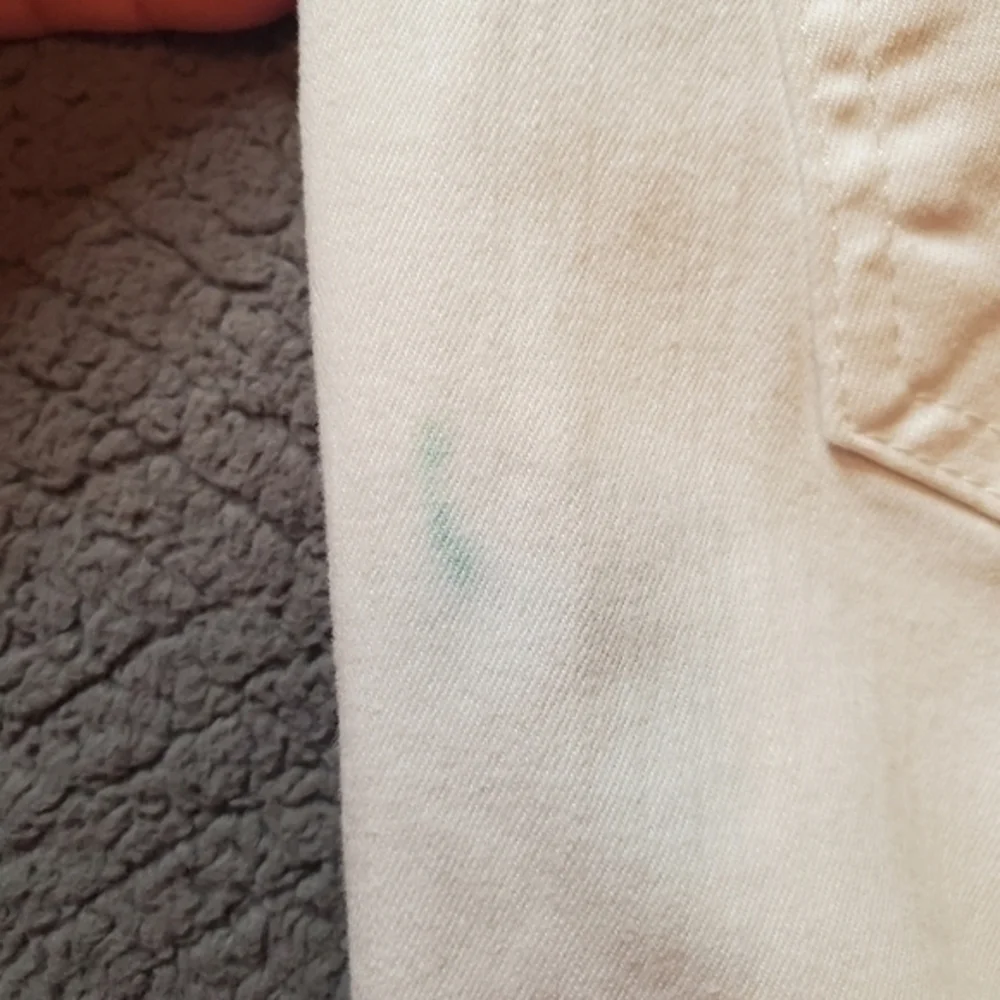 Free People Off White High Rise Raw Hem Jeans